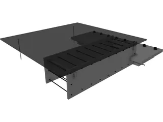 Living Room Table 3D Model preview