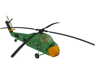 Sikorsky UH-34 Choctaw 3D Model preview