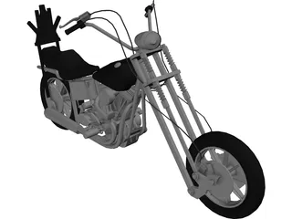 Custom Chopper 3D Model preview