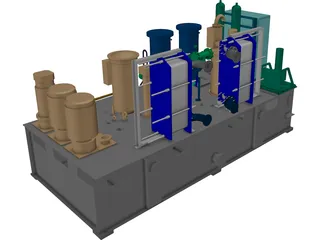 Oil Module 3D Model preview