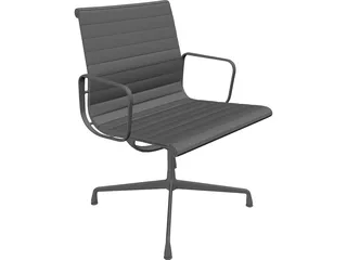 Charles Eames Aluminum Office Ball Chair 3D Model preview