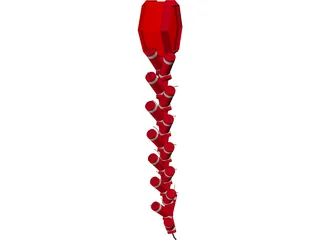 Chinese Firecracker 3D Model preview