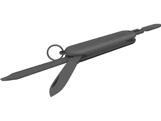 Swiss Mini Knife 3D Model preview