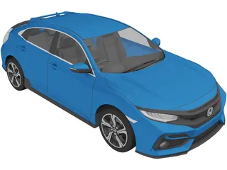 Honda Civic RS Hatchback (2020) 3D Model preview