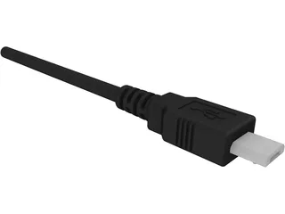 Micro-USB Plug 3D Model preview