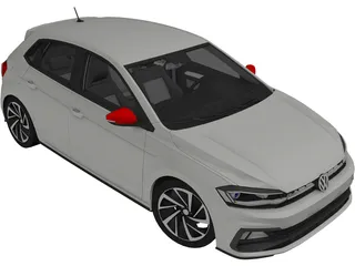 Volkswagen Polo (2018) 3D Model preview