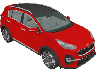Kia Sportage GT-Line (2018) 3D Model preview