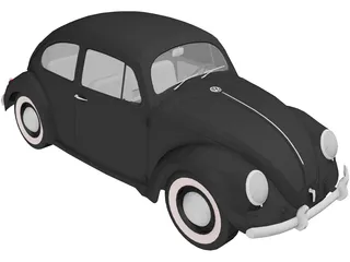 Volkswagen Beetle (1948) 3D Model preview