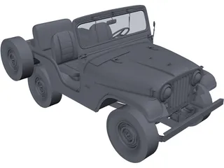 Jeep Willys CJ5 (1954) 3D Model preview