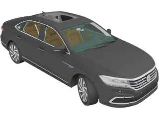 Volkswagen Passat PHEV CN-Spec (2019) 3D Model preview