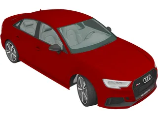 Audi RS3 Sedan (2017) 3D Model preview