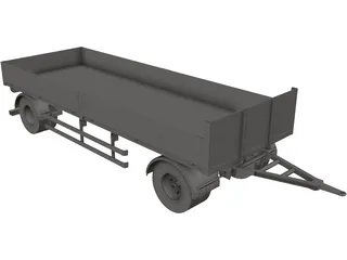 Truck Trailer 3D Model preview