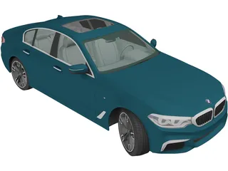 BMW M5 Sedan Performance (2017) 3D Model preview
