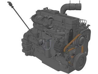 Cummins ISL Engine 3D Model preview