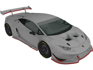 Lamborghini Huracan LP620-2 Super Trofeo (2014) 3D Model preview