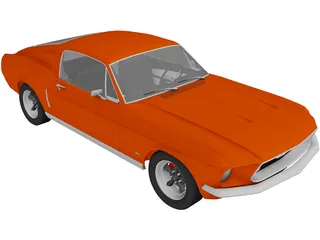 Ford Mustang GT Fastback 390 (1968) 3D Model preview