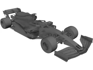 F1 Car (2019) 3D Model preview