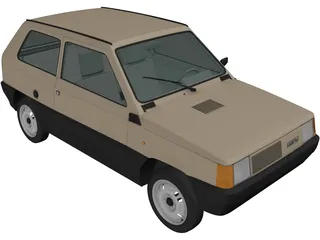 Fiat Panda (1980) 3D Model preview