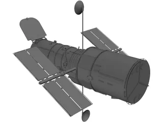 Hubble Space Telescope 3D Model preview