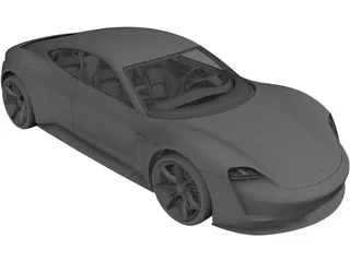 Porsche Mission E (2015) 3D Model preview