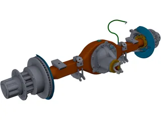 Ford F-450 Rear Axle 3D Model preview