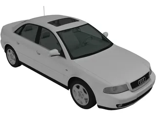 Audi A4 Sedan (1999) 3D Model preview