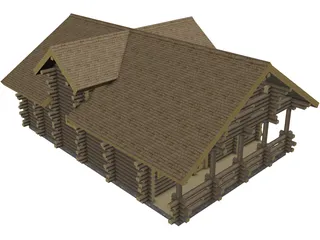 Log House 3D Model preview