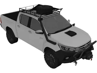 Toyota Hilux [Tuned] 3D Model preview