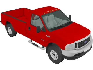 Ford F-350 Super Duty XLT (1999) 3D Model preview
