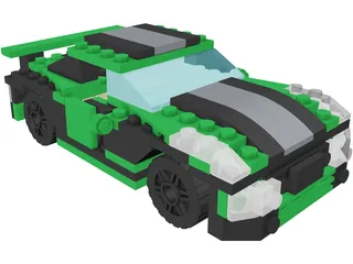 Lego Street Speeder (2010) 3D Model preview