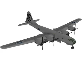 Boeing B-29 Superfortress 3D Model preview