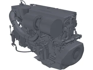Volvo D16MH Engine 3D Model preview