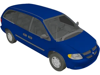 Dodge Grand Caravan (2004) 3D Model preview