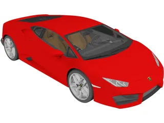 Lamborghini Huracan LP580-2 (2017) 3D Model preview