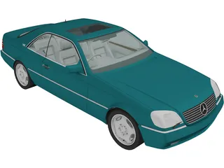 Mercedes-Benz CL600 (1998) 3D Model preview