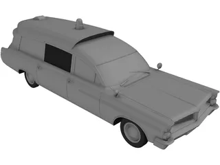 Pontiac Bonneville Ambulance (1963) 3D Model preview