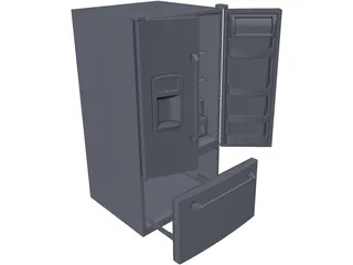 Refrigerator 3D Model preview