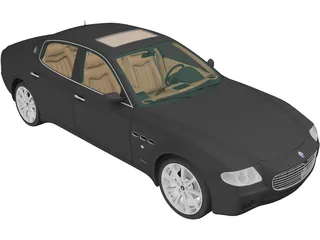Maserati Quattroporte (2004) 3D Model preview