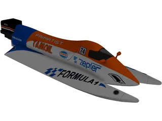 Power Boat 3D Model preview