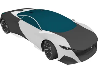 Peugeot Onyx 3D Model preview