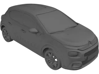 Citroen C3 (2017) 3D Model preview