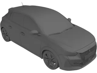 Peugeot 208 GT1 (2020) 3D Model preview
