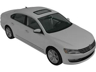 Volkswagen Passat B7 (2011) 3D Model preview
