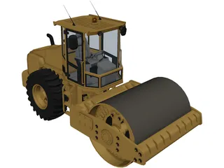 Soil Road Roller 3D Model preview
