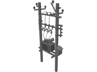 Electrical Transformator 3D Model preview