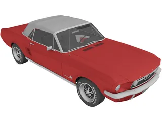 Ford Mustang Soft Top (1967) 3D Model preview