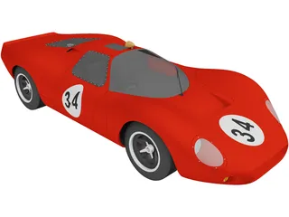 Ford P68 GT (1986) 3D Model preview