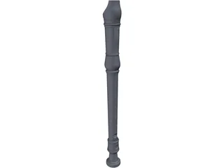 Tenor Recorder Flute 3D Model preview