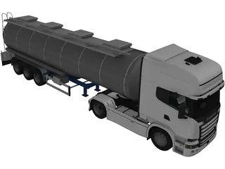 Scania R730 Tanker 3D Model preview