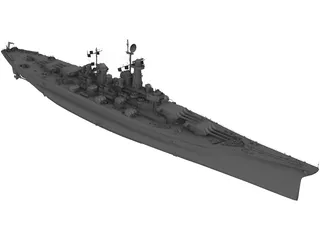 Montana Class Battleship 3D Model preview